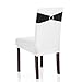 Anself 50PCS Wedding Elastic Spandex Chair Cover Sashes Bows Elastic Chair Bands with Buckle for Party Hotel Event Decorations