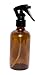 Your Oil Tools 8 oz Amber Glass Bottle with Black Mist Trigger Sprayer