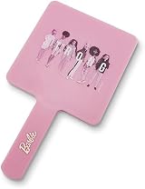 Barbie Pink Handheld Small Travel Cosmetic Mirror Character Design view 3