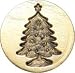 Christmas Tree 3/4" diameter Brass Wax Seal Stamp