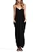 May&Maya Women's Black V Neckline All in One Beach Maxi Long Dress (XL)