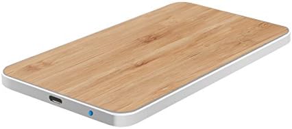 COLORFULLP Qi Wireless Charger Pad iPhone 8,Wireless Charger Stand iPhone 8 Plus,Ultra Slim Wireless Charger,Classic Retro Wood Grain Metal Frame for iPhone X Samsung S7/S7 Edge Qi-Enabled Devices