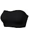 HATOPANTS Seamless Bandeau Non Padded One Size Active Tube Tops Black Free (S-L)