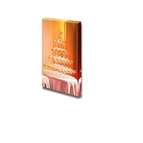 Beautiful Champagne Pyramid in Restaurant Party Wall Decor Wood Framed