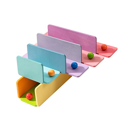 MERRYHEART Wooden Pastel Rainbow Building Board, 11Pcs Rectangle