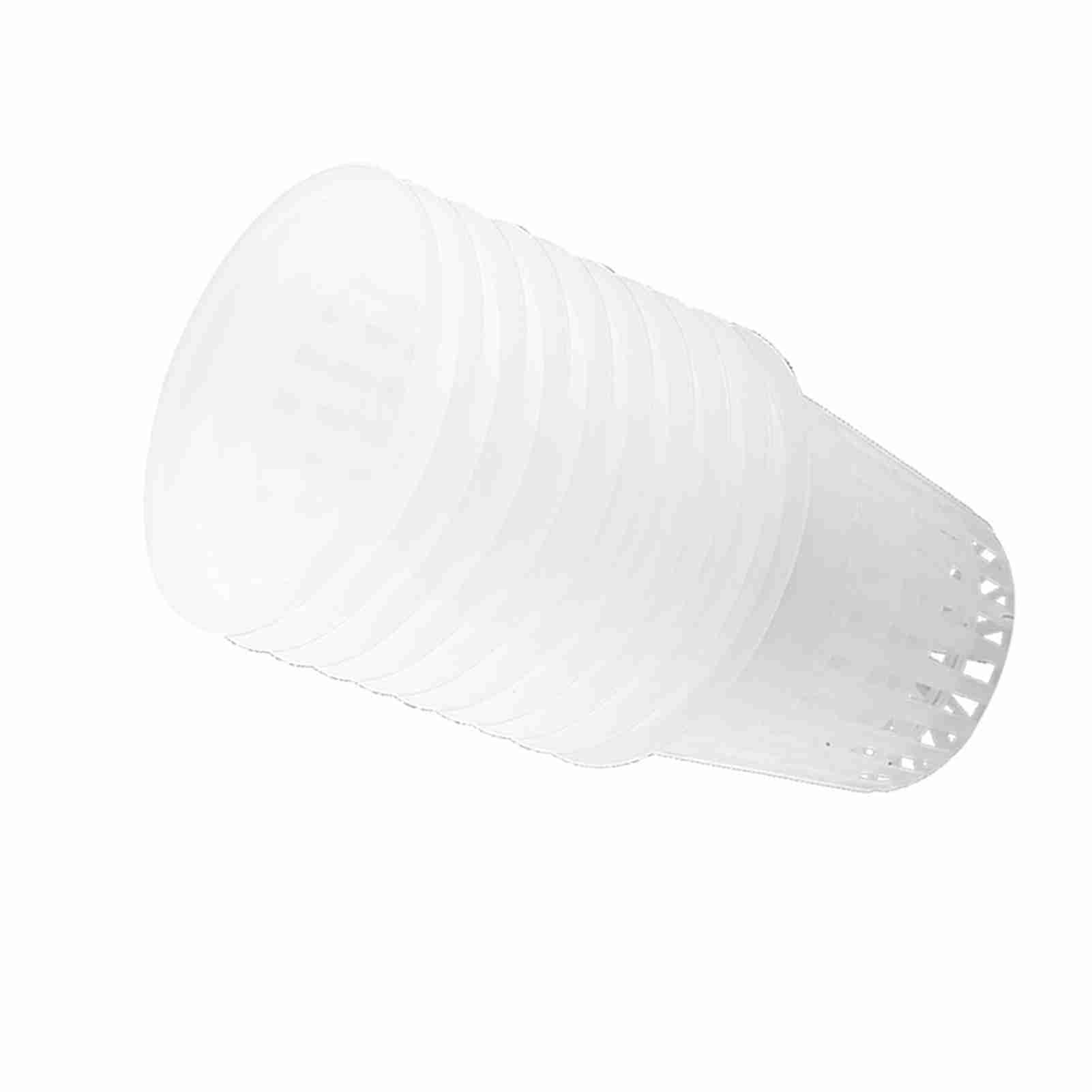 Fydun Planting Basket Hydrokulturplanting Basket 10pcs Heavy Duty Mesh Pot Net Cup Basket Plant Grow Clone Gardening Sturdy Plastic Round Planting Basket for Hydroponics Aquaponics Orchids(White)