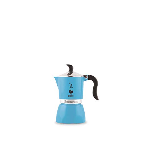 Bialetti 4631 Espressokocher "Fiammetta" für 1 Tasse in Aluminium, Hellblau, 30 x 20 x 15 cm