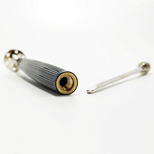 FULUSHOU 2 In 1 Tobacco Pipe Metal Cleaning Tool Black Color