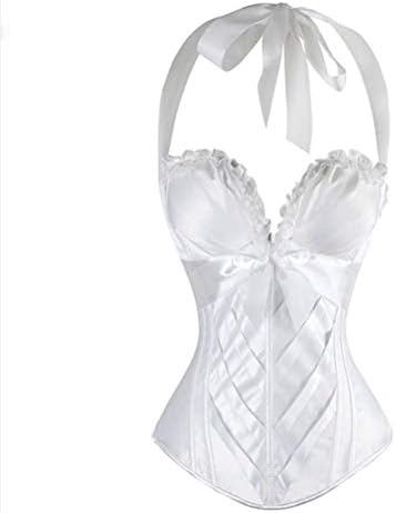 Plus Size Corset Sexy Push Up Bustier Halter Tops Satin Burlesque Corsets and Bustier Gothic Korsett for Women
