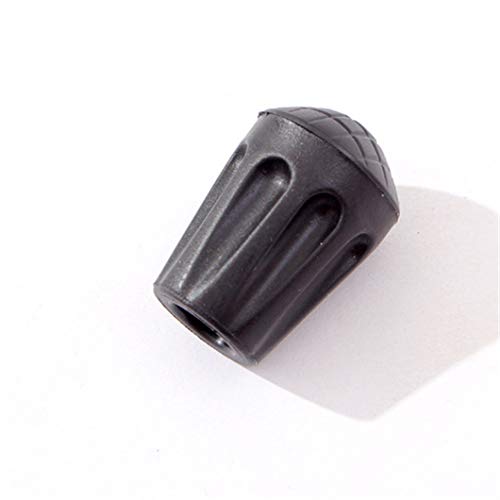 Ruzzut Black Rubber Diamond Trekking Pole Tip Protectors, Hiking Pole