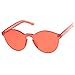 zeroUV One Piece PC Lens Rimless Ultra-Bold Colorful Mono Block Sunglasses 60mm (Red)
