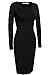 Meaneor Women Plus Long Sleeve Classic Slim Fit Bodycon Midi Business Work Dress