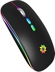 LED Wireless Mouse Rechargeable Slim Silent Mouse