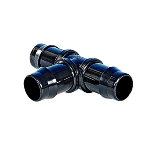 Pisces Barbed Hose 'T' Pond Tube Connector - 20mm x 20mm x 20mm - 3 Way Pipe Adapter