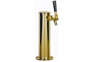 PVD Coated Stainless Body Single Faucet Beer Tower (Polished Brass Look)
