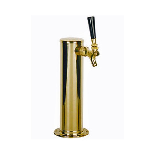 PVD Coated Stainless Body Single Faucet Beer Tower (Polished Brass Look)
