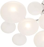 Possini Euro Lilypad 19 1 4 Wide Etched Glass Ceiling Light