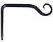 Gray Bunny Outdoor Plant Hanger Hook, 6” Hand Forged Straight Iron Wall Hooks for Bird Feeders, Lanterns, Wind Chimes, Patio Decor - Black