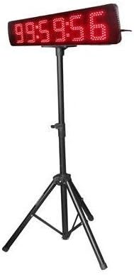 Godrelish Semi-outdoor Red Color 5" LED Race Timing Clock with Tripod for Countdown/up Running Events IR Remote Control