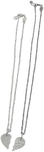 Couple Symbol Sterling Silver Necklace Set for Him and Her-Reversible pendant, Made in Italy