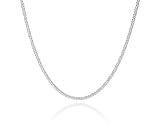 2mm solid sterling silver 925 stamped Italian designer SPIGA espiga wheat chain necklace chocker bracelet anklet with lobster claw clasp jewellery jewelry - Available in lengths: inch 6