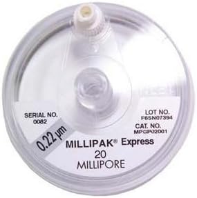 EMD Millipore MPGP02001 Millipak 20 Express Filter, 0.22 µm Pore Size, Non-Sterile