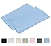 Luxury Egyptian Cotton 300 Thread Count 2-Piece Pillowcase Set 21 x 36 Inch - Queen, Light Blue