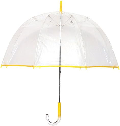 Rainkist Bubble Umbrella - Clear Dome Shaped Rain Umbrella, 20020-133,One Size,Yellow