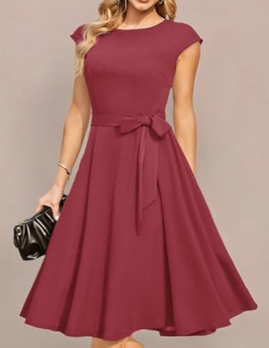 DRESSTELLS Cocktail Dress, Modest Formal Wedding Guest Dresses for