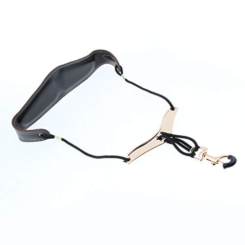 image for Baosity Adjustable Leather Sax Shoulder Belt Neck Strap for Saxophone 