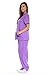 Just Love Women's Scrub Sets Six Pocket Medical Scrubs (V-Neck With Cargo Pant), Purple, Small