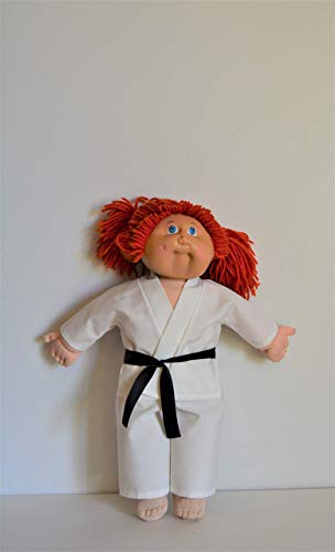 Handmade Doll Clothes White Karate Uniform Gi Judo TKD fit Cabbage Patch Kids 16" Doll