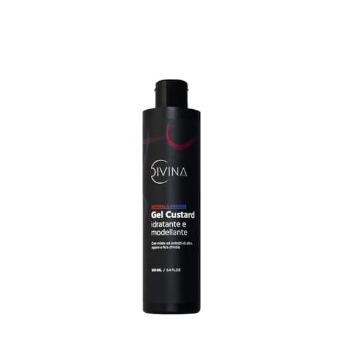 DIVINA BLK Natural & Amazing Afro Super Curly Curling Gel Custard Moisturizing Anti-Frizz and Shaping with Natural Extracts (250ml)