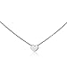 Hoops & Loops 925 Sterling Silver Heart Love Tiny Dainty Choker Necklace for Women, Silver Yellow Gold & Rose Gold