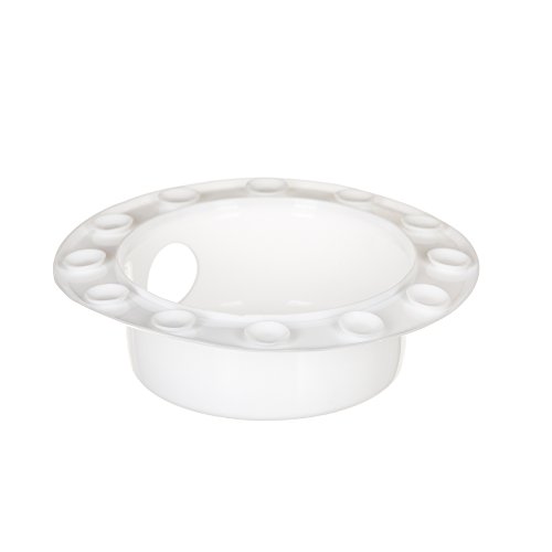 B.N.D TOP Bathtub Overflow Drain Cover Bath Drain Stoppers Spa Like More Inches of Water to Tub for Relax Deep Bath, White silicone, 100% Recyclable, 4" Diameter