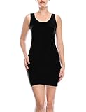 AIMA Women's Classic Extra Long Ultra Stretch Opaque Tunic Tank Top Made In USA