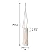 Mkono 2 Pack Mini Macrame Air Plant Holder Boho Tillandsia Hanger Modern Hanging Indoor Planter Home Deocor for Small Plants, Wall Decorations, Prefect Gifts