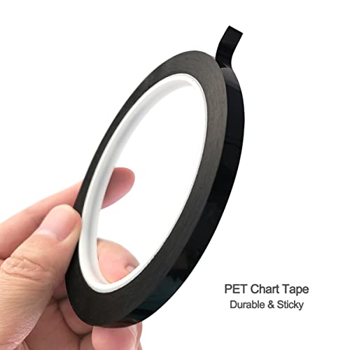 WSPER Chart Tape 6mm 1/4" Whiteboard Tape SelfAdhesive Vinyl Tape for Pinstripe Dry Erase Board