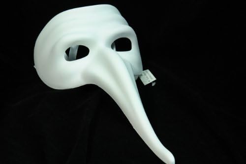 NEW Laser Cut Medieval Plague Doctor Mold Design Halloween Mask - White