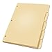 Oxford Blank Write-On Binder Dividers, 5-Tab, 1/5 Cut, 3-Hole Punched, Letter Size, Manila, 20 Sets Per Box (13V) - Cream