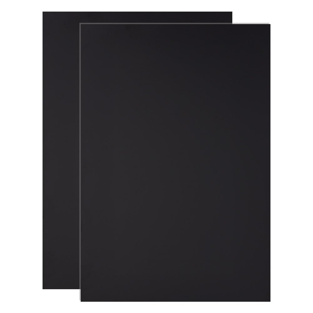 OLYCRAFT 2pcs ABS Plastic Sheet 21x30cm Black Rigid Moldable Panel 3mm Thick Big Black Plastic Sheet Thermoform Board Two-Sided Heat Moldable Panel for DIY Projects Decor Handcrafts