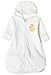Spasilk 100-Percent Cotton Terry/Velour Hooded Bath Bag with Zipper Front, 0-9 Months, White