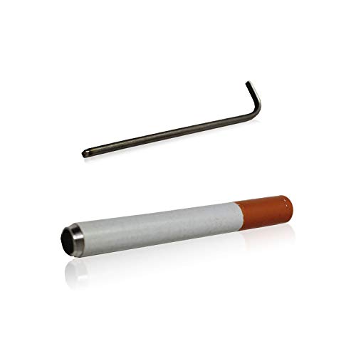 Raw Natural Wood Stash Box with Metal Rod and Cleaning Tool