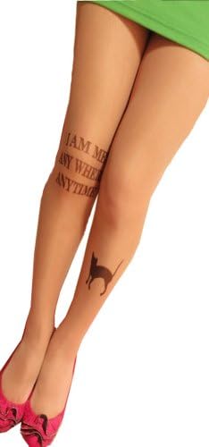 Wingler New Tattoo Stocking Girl's Sexy Pantyhose Fashion Ladies Tights-a(20D,A4
