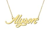 Aoloshow Alyson Name Necklace 18k Gold Plated