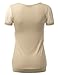 TWINTH Plus Size Blouse Top Scoop Neck Pleated Front Short Sleeve