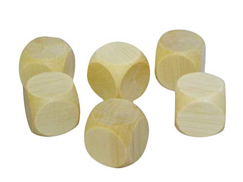 Wooden World - Set of 5 Wooden Cubes 40 mm – Natural, Sanded, for Personalization, Crafts and DIY, Decorative Wood Blocks