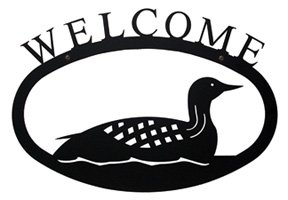Wel116S Loon Welcome Sign Small