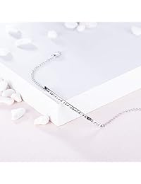 Billie Bijoux - Pulsera de plata de ley 925 con grabado inspirador y ajustable, para mujer