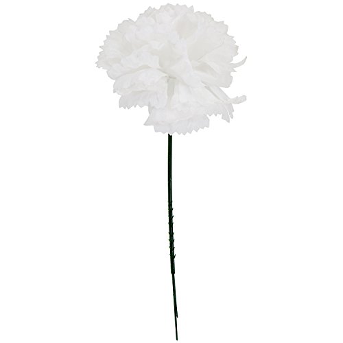 100 white silk carnations, artificial fake flower for b…